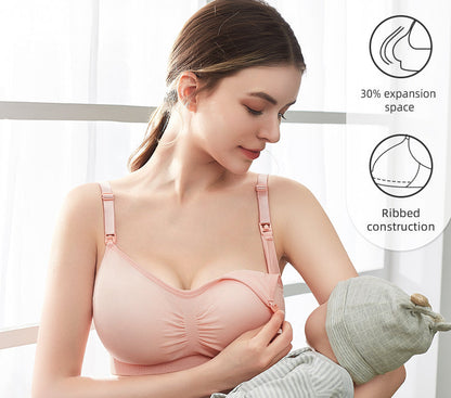 Seamless Nursing Maternity Bra – Ultra Comfort Wireless Design