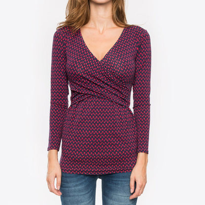 NEW Patterned Long Sleeve Nursing T-Shirt – Printed Maternity Top